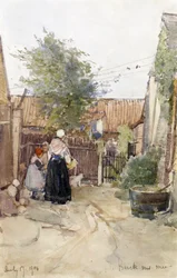 Ein Hintergarten in Berck sur Mer (1904)